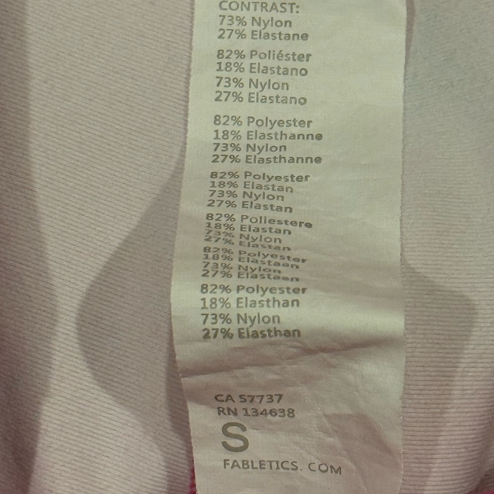 Fabletics Pink Leggings With Palm Tree Print - image 3